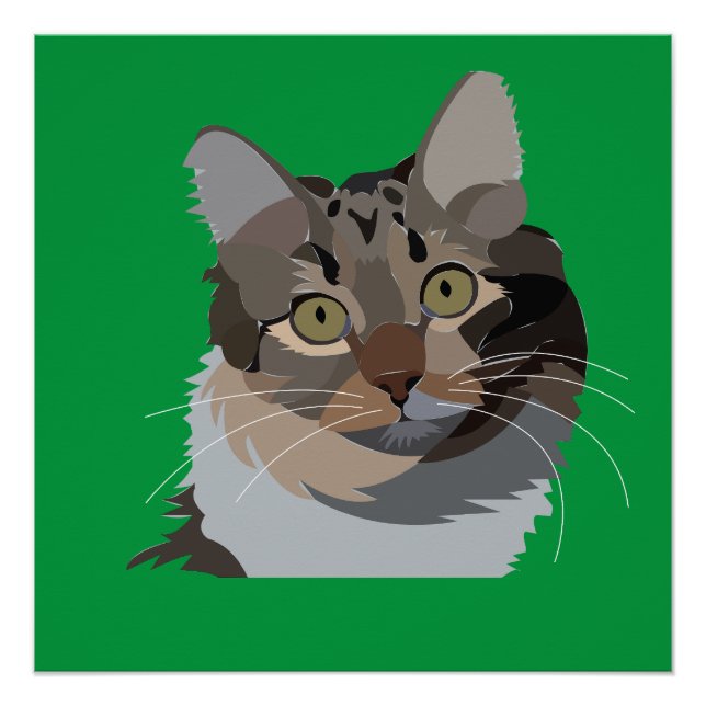 Poster Amoureux des chats de l'illustration d'animal de c (Devant)