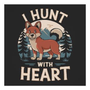 Poster Amoureux du Dhole Faune Canidé Chien Sauvage Asiat