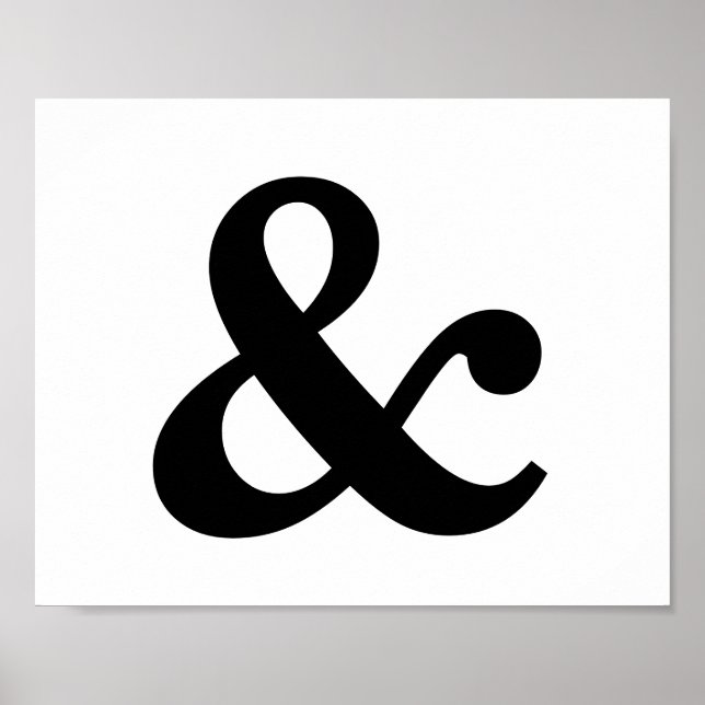 Poster Ampersand Frameable 8" x 10" (Devant)