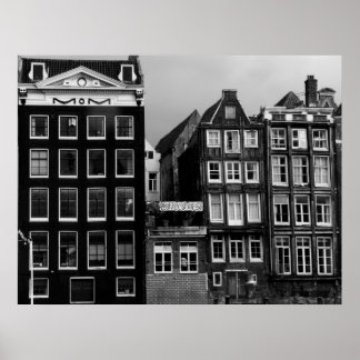Poster Amsterdam Coffee Shop B/W Art Print