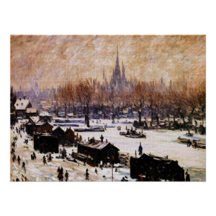 Poster Amsterdam couvert de neige