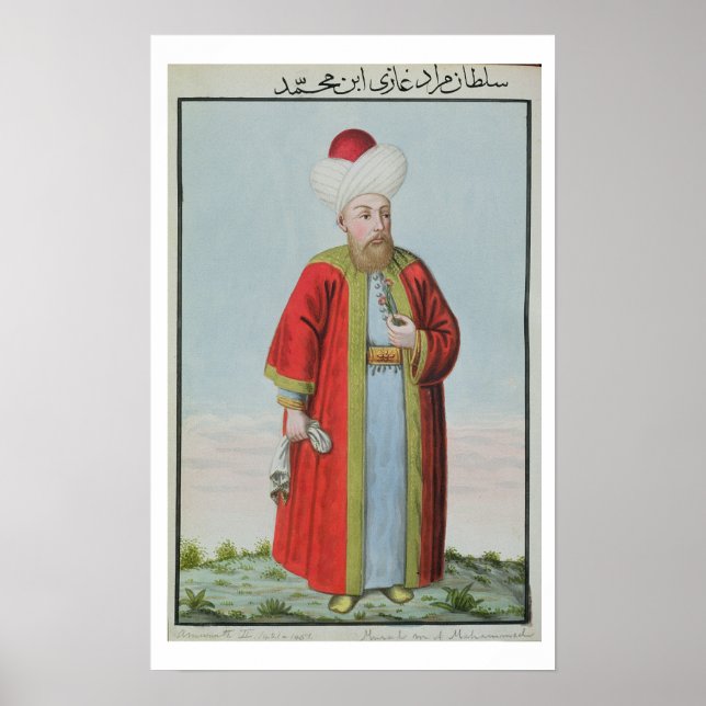 Poster Amurath (Murad) II (1404-51) Sultan 1421-51, de (Devant)
