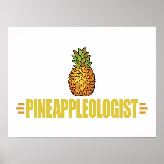 Poster Amusant ananas (Devant)