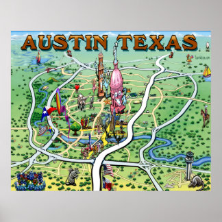 Poster amusant Austin Texas