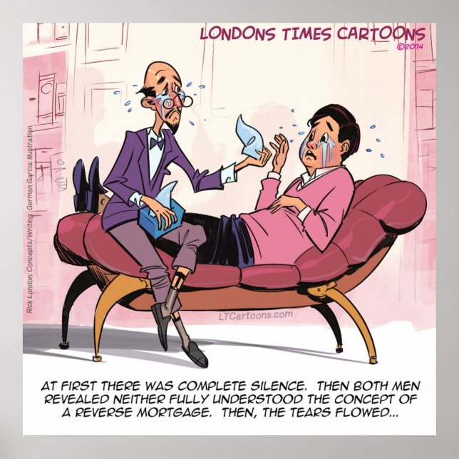 Poster amusant de la thérapie hypothécaire inverse (Devant)