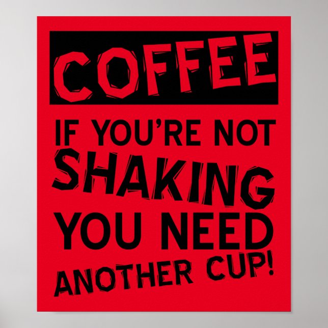 Poster amusant de Shake de café (Devant)