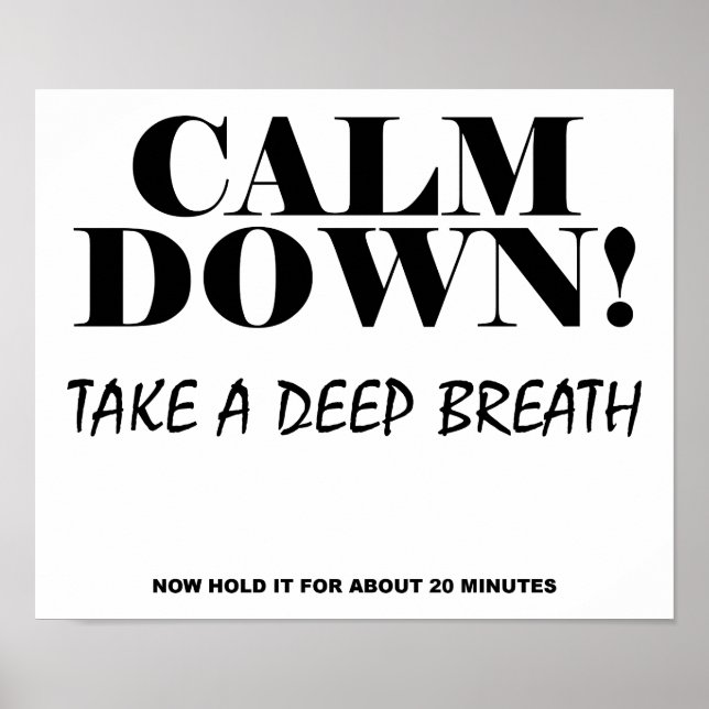 Poster amusant pour respirer (Devant)