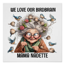 Amusant Senior avec les oiseaux