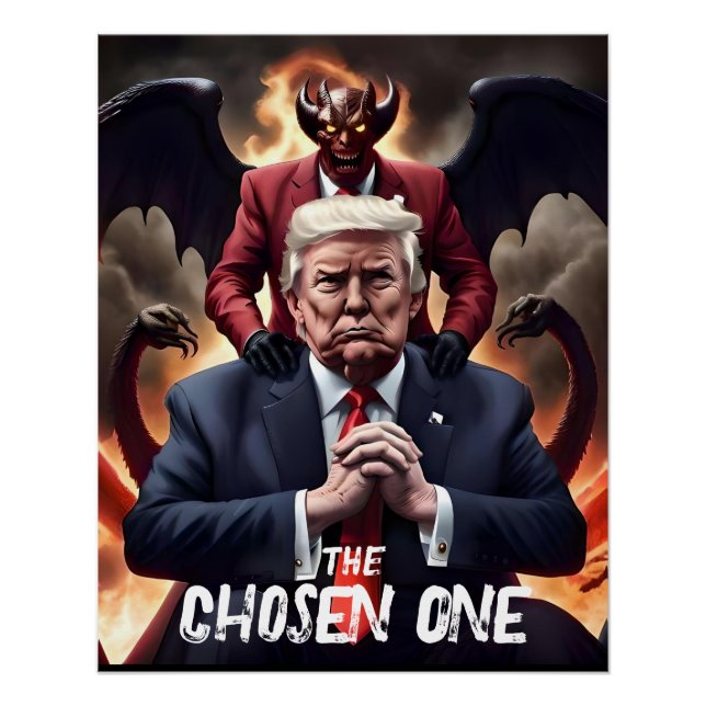 Poster Amusant Trump Antichrist choisi un (Devant)