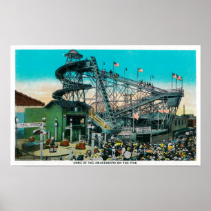 Poster Amusement Rides at the Pike, Long Beach