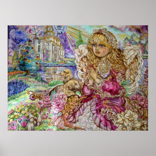 Poster An angel of praying. (Devant)