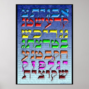 Poster Ana b"Koach ~ Lettres initiales ~ Elijah