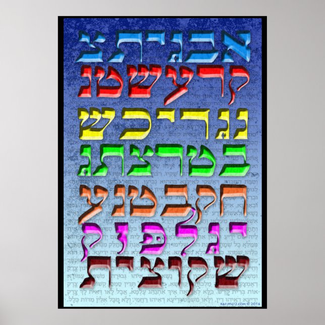 Poster Ana b"Koach ~ Lettres initiales ~ Elijah (Devant)