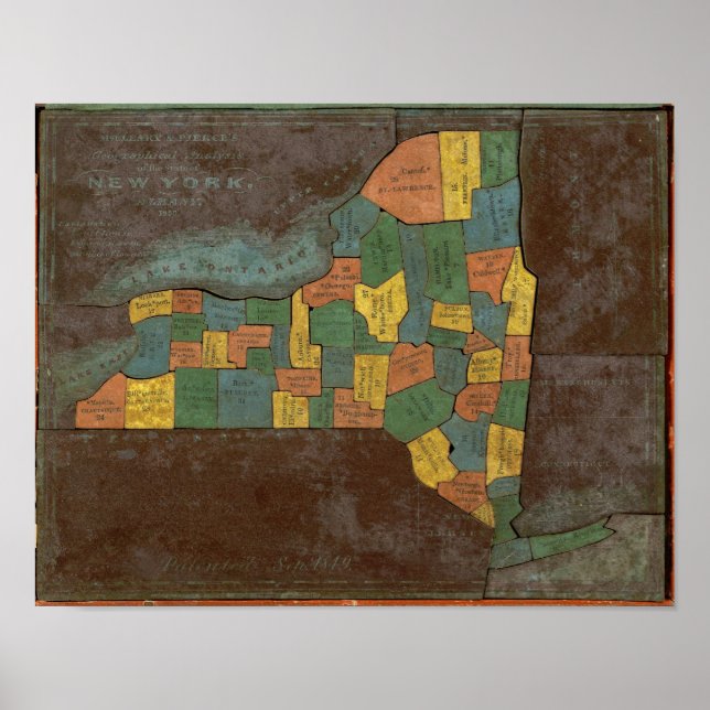 Poster Analyse géographique de l'État de New York (Devant)