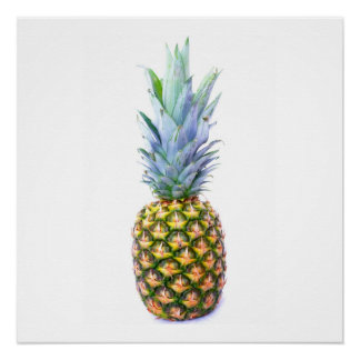 Poster Ananas Fruit Plage Dessert Coloré Tropical
