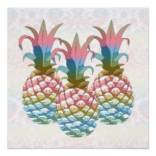 Poster Ananas Pastel Gradient ID246