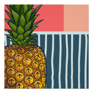 Poster 'Ananas solitaire' Images murales