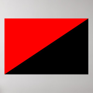 Poster Anarchiste, drapeau politique de la Colombie