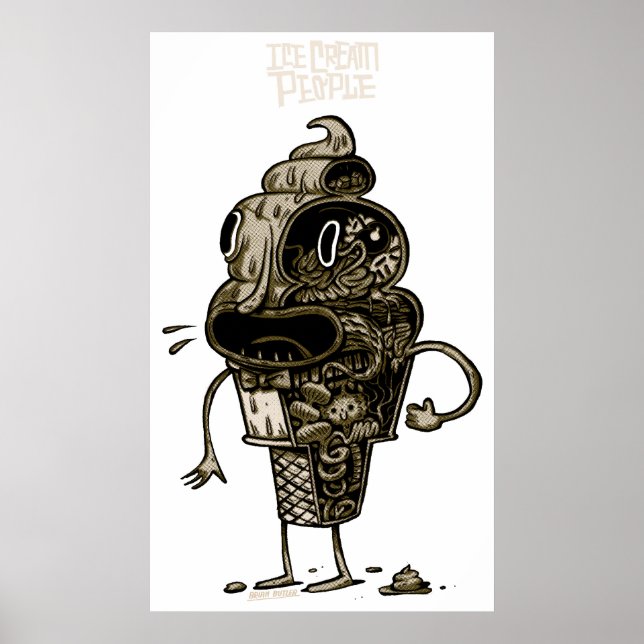 Poster anatomie de la crème glacée (Devant)