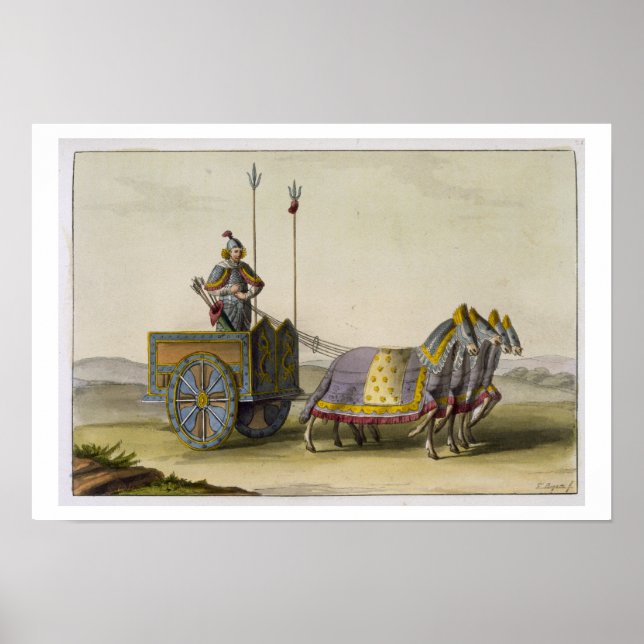 Poster Ancien Chariot de guerre chinois, de 'Le Costume A (Devant)