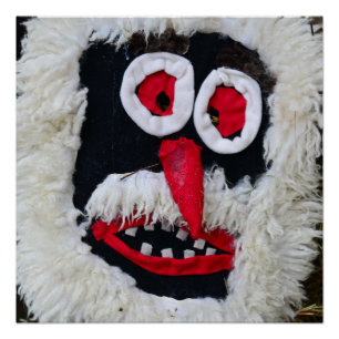 Poster ancien dacian traditionnel roumain