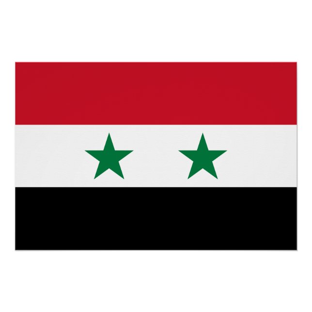 Poster Ancien drapeau de Syrie (Devant)