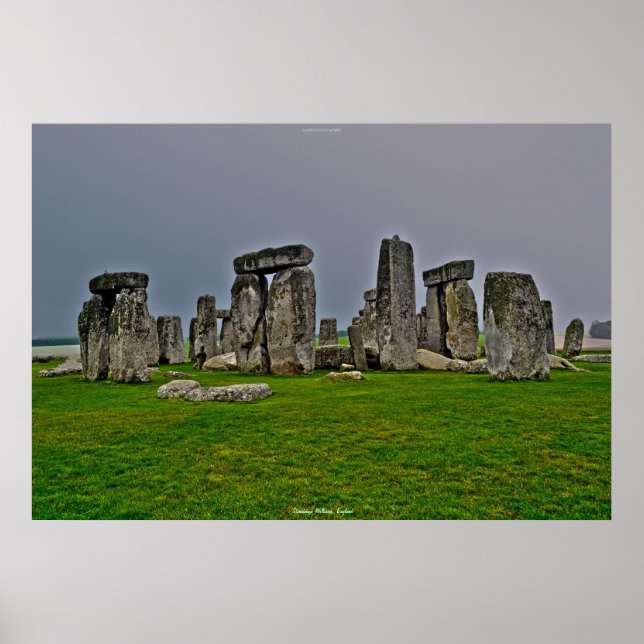 Poster Ancien site de Stonehenge Standing Stones Angleter (Devant)