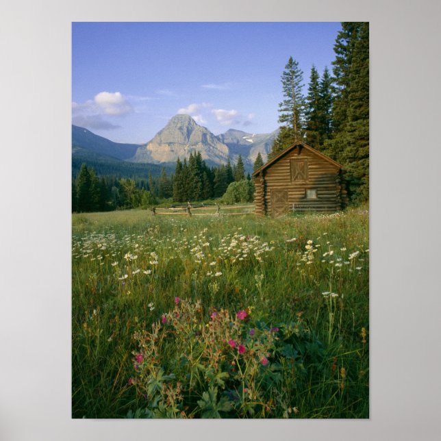 Poster ancienne cabane du Park Service dans la vallée de  (Devant)
