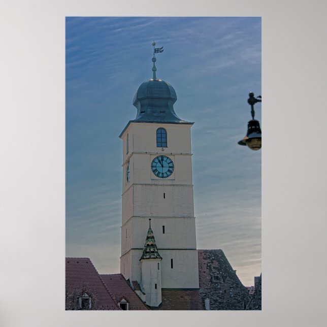 Poster Ancienne Tour du Conseil Sibiu Roumanie (Devant)