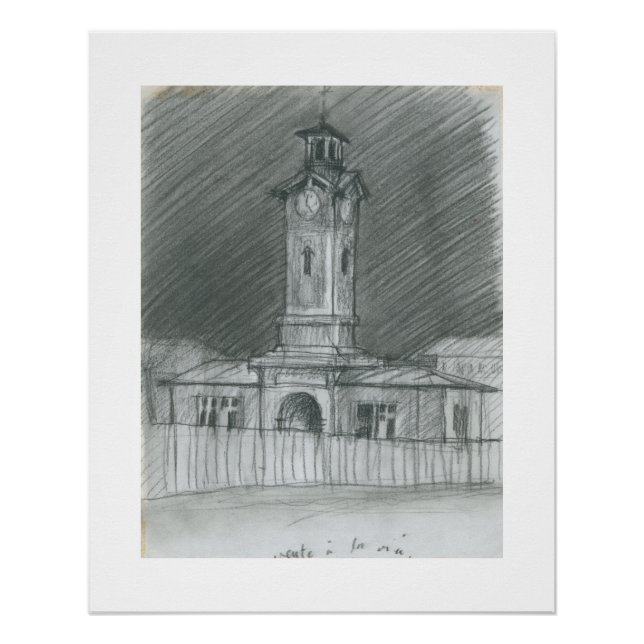 Poster Anciens Abattoirs de Vaugirard Paris Croquis (Devant)