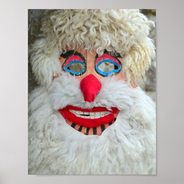 Poster ancient traditional romanian dacian pagan mask fol (Devant)