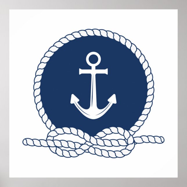 Poster Ancre Et Corde Design (Devant)
