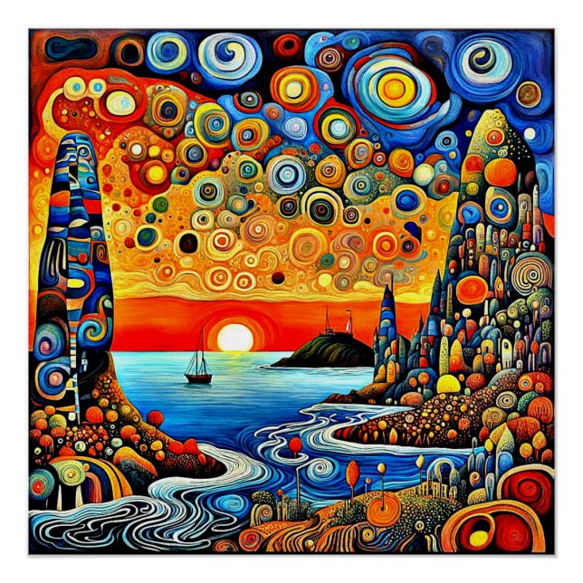 Poster Ancré sur la Côte Enchantée (Devant)