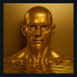 Poster Androïde métal liquide<br><div class="desc">Affichez un style unique avec ce portrait doré d’un androïde, immergé dans un bain d’or liquide. Son design hyper réaliste en 3D reflète la fusion parfaite entre technologie, élégance et art digital futuriste. Une pièce parfaite pour les fans de robots humanoïdes, univers futuristes et esthétique cybernétique. Ce visuel saisissant attire...</div>