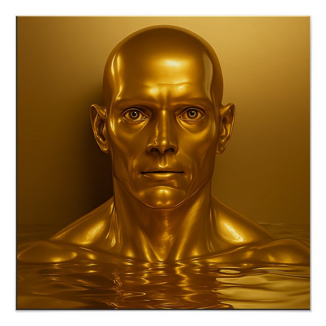 Poster Androïde métal liquide (Devant)