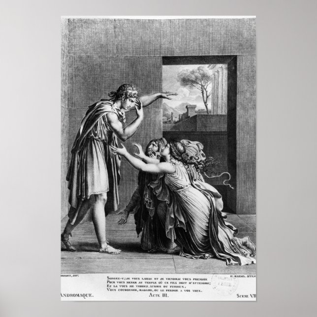 Poster Andromache aux pieds de Pyrrhus (Devant)