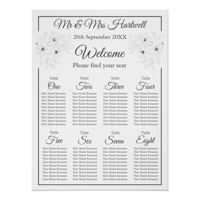 Poster Anéone sur le tableau de sièges blancs~ (Devant)