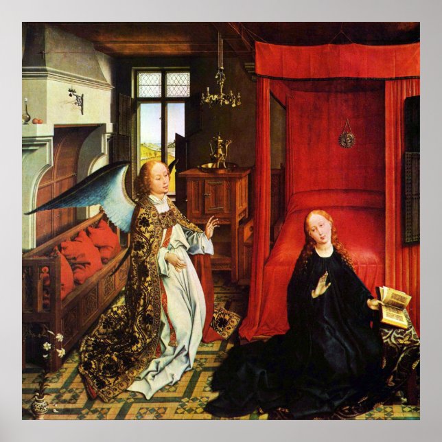 Poster ANGE DE L'ANNONCIATION Archange Gabriel et Vierge (Devant)