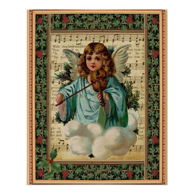 Poster Ange jouant du violon (Devant)