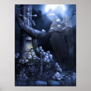 Poster Angel dans le cimetière du crâne