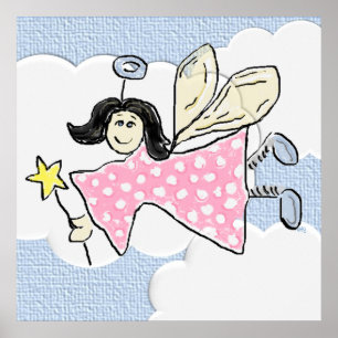 Poster Angel dans les nuages 3 Dimensions