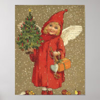 Angel en manteau rouge