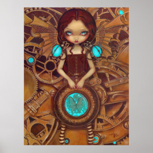Poster Angel mécanique I steampunk fairk Art Imprimer