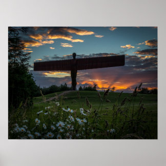 Poster Angel of the North Sunset Poster/Imprimer