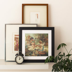 Poster Angels de musicien par Hans Zatzka, Art Victorien