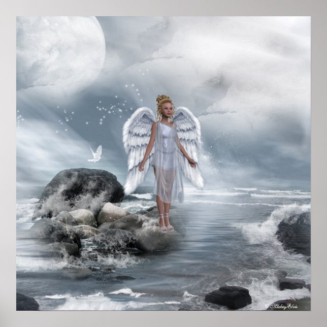 Poster Angels Fae Unicornes Imprimer (Devant)