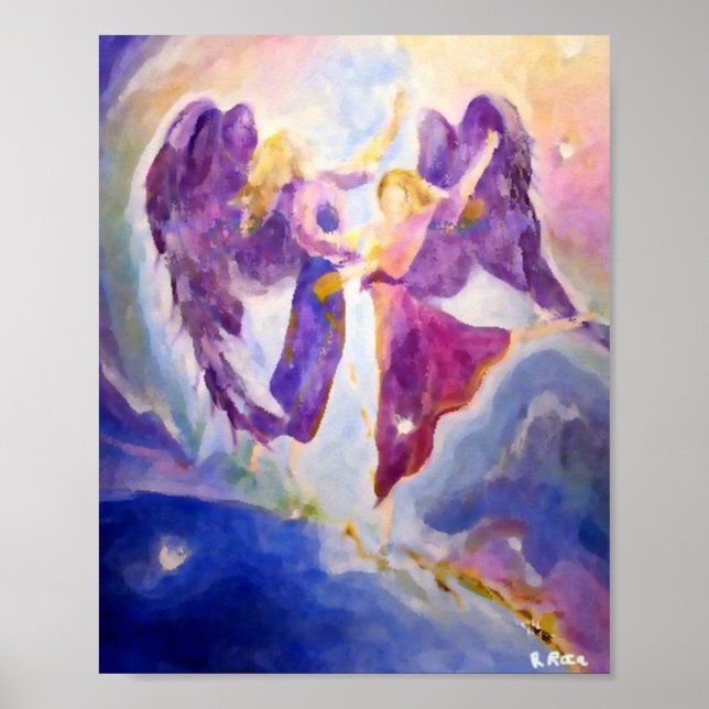 Poster Anges des cieux Huiles (Devant)