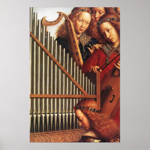 Poster ANGES JOUANT DE LA MUSIQUE, détail