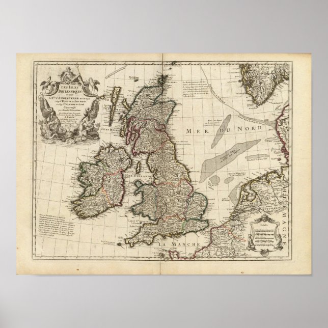 Poster Angleterre, Ecosse, Europe (Devant)