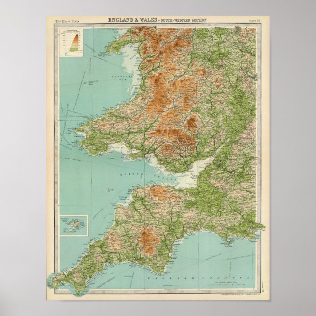 Poster Angleterre et Pays de Galles, section sud-ouest Sc (Devant)